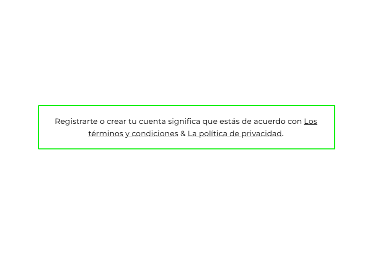 Aceptar los términos y condiciones