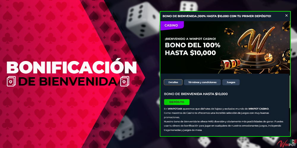 Bonificación de bienvenida del casino