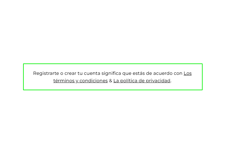 Aceptar los términos y condiciones